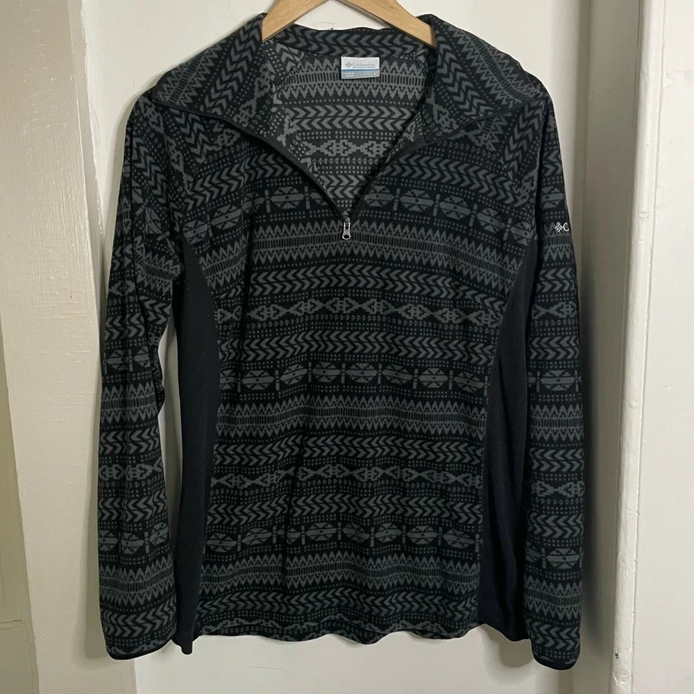 Columbia‎ Patterned Fleece Quarter Zip Pullover